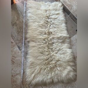 36x70” Natural hide real Himalayan wool fur rug handmade llama accent cabin core